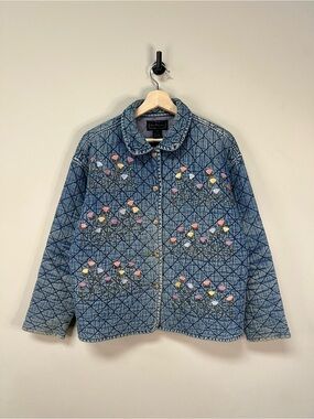 Vintage Quilted Denim Chore Jacket